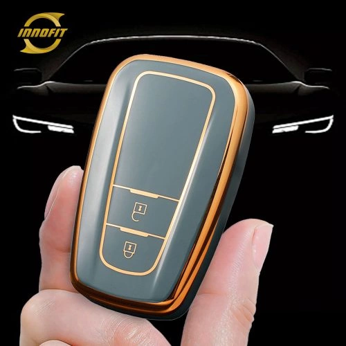 TOB2T1-Granny Grey-Gold Plating- Car Key Cover For Toyota