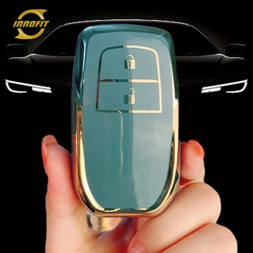 TOC2T1-Granny Grey-Gold Plating- Car Key Cover For Toyota