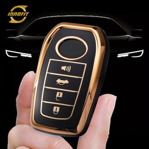 TOC6T1-Black-Gold Plating- Car Key Cover For Toyota