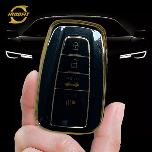 TOB4T1-Black-Gold Plating- Car Key Cover For Toyota