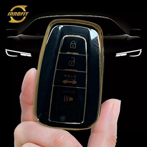 TOB4T1-Black-Gold Plating- Car Key Cover For Toyota