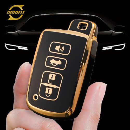 TOD6T1-Black-Gold Plating- Car Key Cover For Toyota