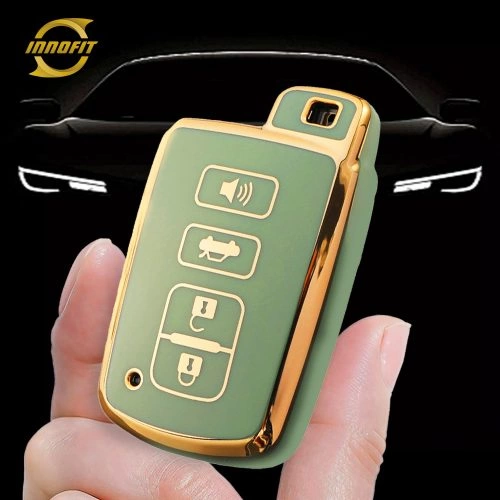 TOD6T1-Green-Gold Plating- Car Key Cover For Toyota