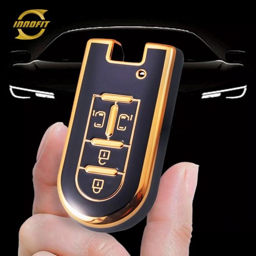 TOE2T1-Black-Gold Plating- Car Key Cover For Toyota