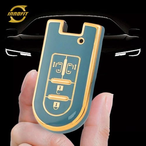 TOE2T1-Granny Grey-Gold Plating- Car Key Cover For Toyota