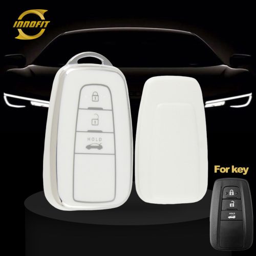 TOB1T1-White-Silver Plating- Car Key Cover For Toyota