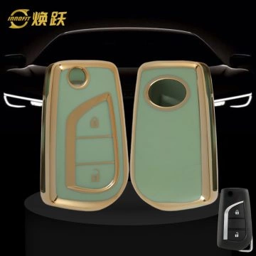 TOA2T1-Green-Gold Plating- Car Key Cover For Toyota
