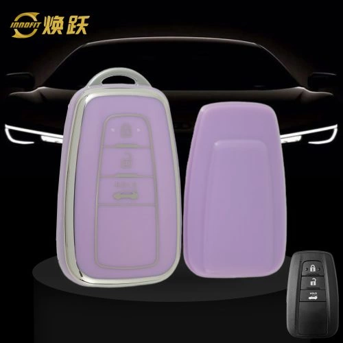 TOB1T1-Purple-Silver Plating- Car Key Cover For Toyota