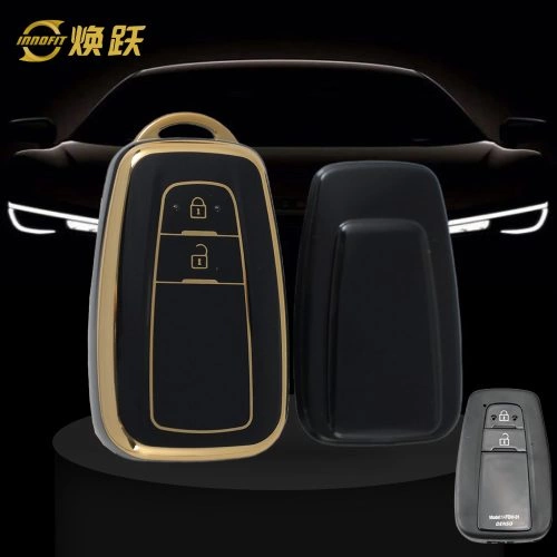 TOB2T1-Black-Gold Plating- Car Key Cover For Toyota