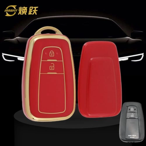TOB2T1-Red-Gold Plating- Car Key Cover For Toyota