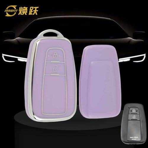 TOB2T1-Purple-Silver Plating- Car Key Cover For Toyota