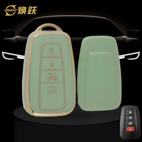 TOB4T1-Green-Gold Plating- Car Key Cover For Toyota