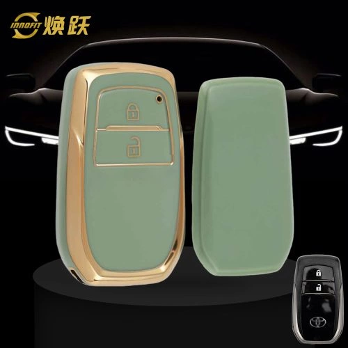 TOC2T1-Green-Gold Plating- Car Key Cover For Toyota