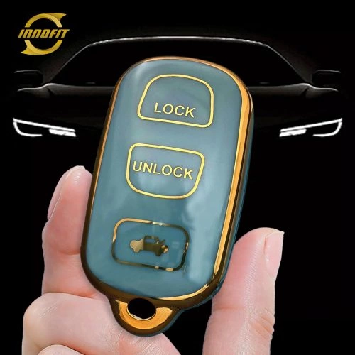 TOM1T1-Granny Grey-Gold Plating- Car Key Cover For Toyota
