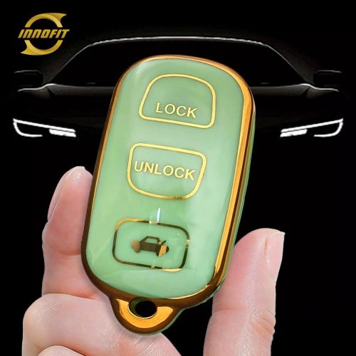 TOM1T1-Green-Gold Plating- Car Key Cover For Toyota