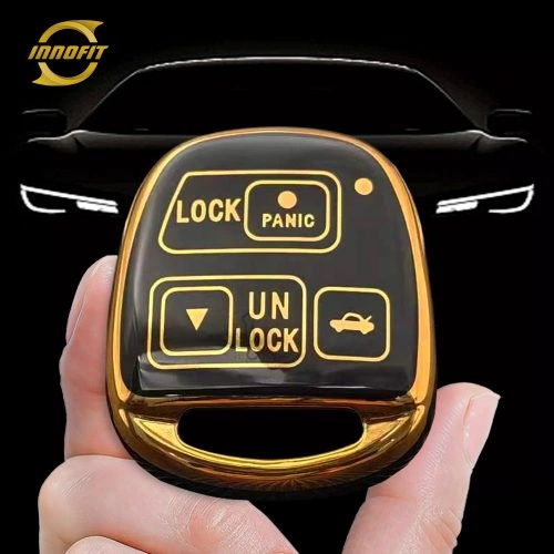 TON5T1-Black-Gold Plating- Car Key Cover For Toyota