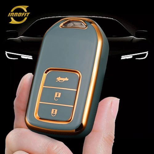 HOA1T1-Granny Grey-Gold Plating- Car Key Cover For Honda