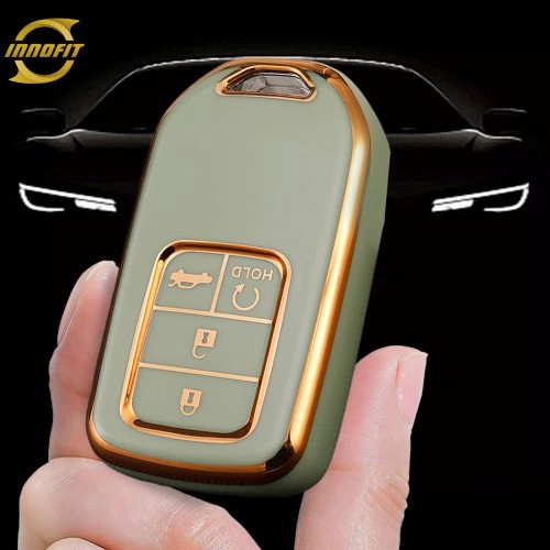 HOA20T1-Green-Gold Plating- Car Key Cover For Honda