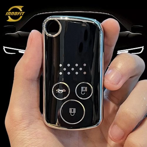 HOD1T1-Black-Silver Plating- Car Key Cover For Honda