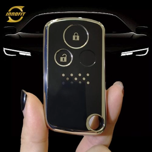 HOD2T1-Black-Silver Plating- Car Key Cover For Honda