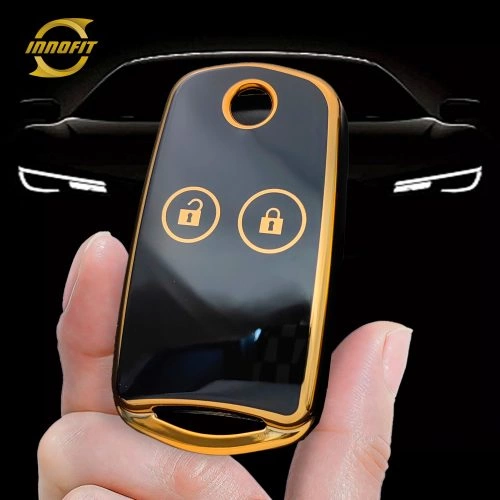 HOE2T1-Black-Gold Plating- Car Key Cover For Honda
