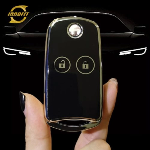 HOE2T1-Black-Silver Plating- Car Key Cover For Honda