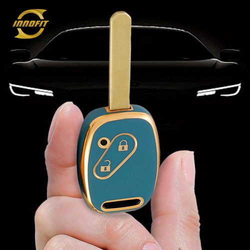 HON2T1-Granny Grey-Gold Plating- Car Key Cover For Honda