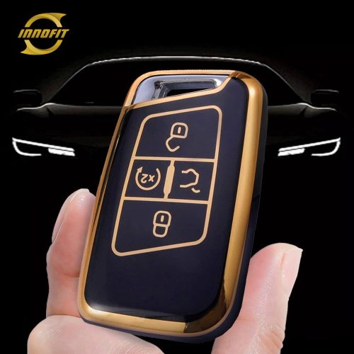 VOD2T1-Black-Gold Plating- Car Key Cover For Volkswagen