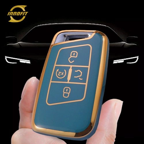 VOD2T1-Granny Grey-Gold Plating- Car Key Cover For Volkswagen