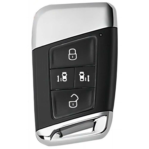 VOD3T1-White-Gold Plating- Car Key Cover For Volkswagen