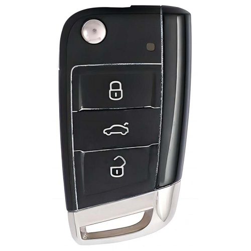 VOL1T1-Black-Gold Plating- Car Key Cover For Volkswagen