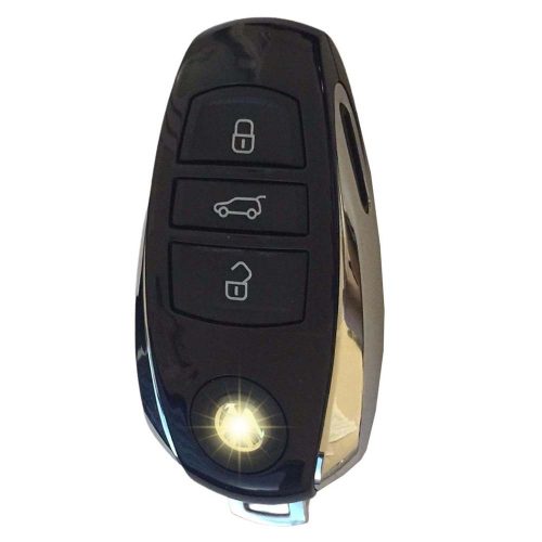 VOJ1T1-White-Gold Plating- Car Key Cover For Volkswagen