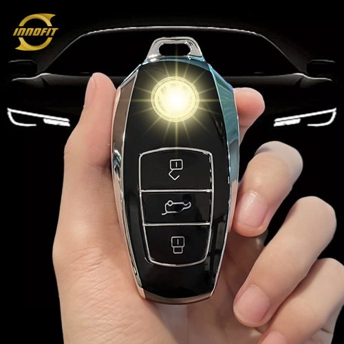 VOJ1T1-Black-Silver Plating- Car Key Cover For Volkswagen