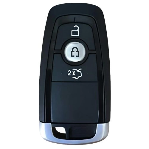 FOB1T1-Light Blue-Silver Plating- Car Key Cover For Ford