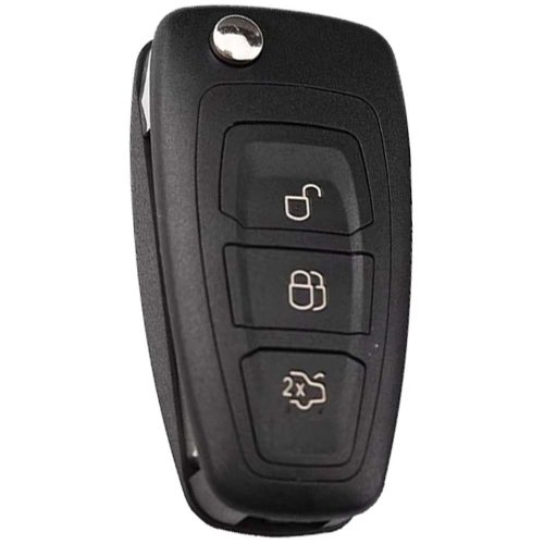FOD1T1-White-Gold Plating- Car Key Cover For Ford