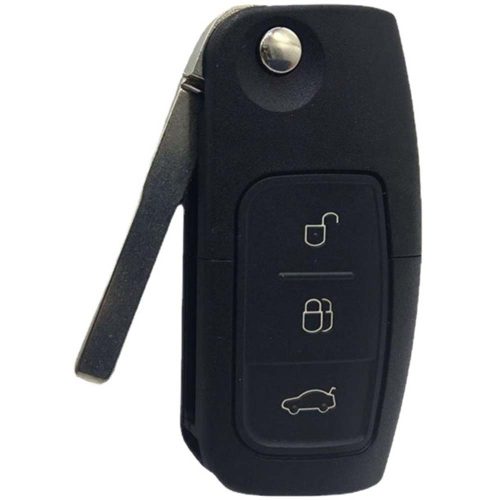 FOE1T1-White-Silver Plating- Car Key Cover For Ford