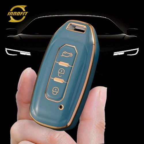 FOH1T1-Granny Grey-Gold Plating- Car Key Cover For Ford