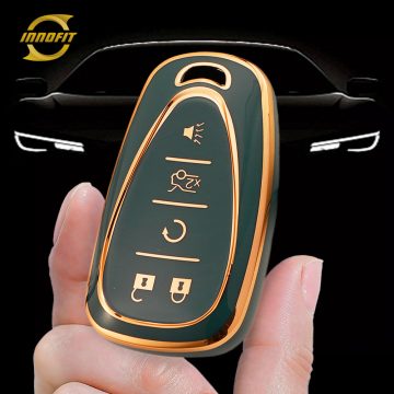 CEA3T1-Granny Grey-Gold Plating- Car Key Cover For Chevrolet Holden