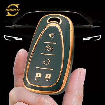 CEA3T1-Granny Grey-Gold Plating- Car Key Cover For Chevrolet Holden