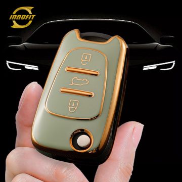 HYG2T1-Green-Gold Plating- Car Key Cover For Kia