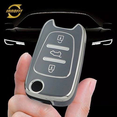 HYG2T1-Space Gray-Silver Plating- Car Key Cover For Kia