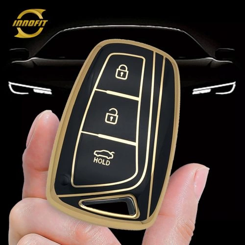 HYH1T1-Black-Gold Plating- Car Key Cover For Hyundai GENESIS