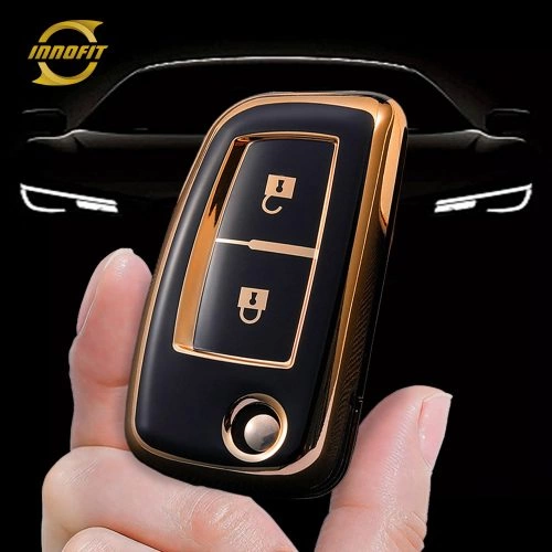 NIC2T1-Black-Gold Plating- Car Key Cover For Nissan