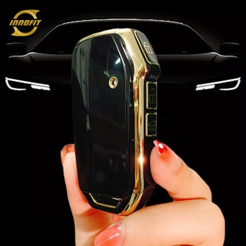 KIK1T1-Black-Gold Plating- Car Key Cover For Kia