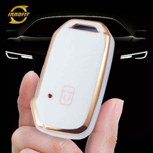 KIK5T1-White-Gold Plating- Car Key Cover For Kia