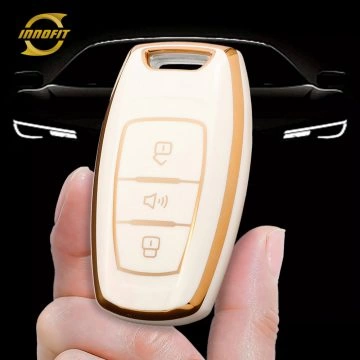 GRA1T1-White-Gold Plating- Car Key Cover For Great Wall Motor