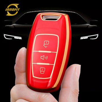 GRA1T1-Red-Gold Plating- Car Key Cover For Great Wall Motor
