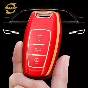 GRA1T1-Red-Gold Plating- Car Key Cover For Great Wall Motor