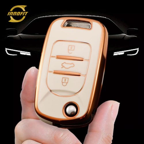 BAA1T1-White-Gold Plating- Car Key Cover For BAOJUN