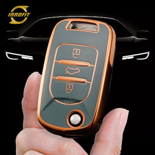BAA1T1-Granny Grey-Gold Plating- Car Key Cover For BAOJUN